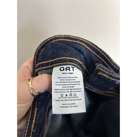 Oat 25 High Rise Wide Leg Jeans Blue Denim New York Ankle 28” - Picture 4 of 4